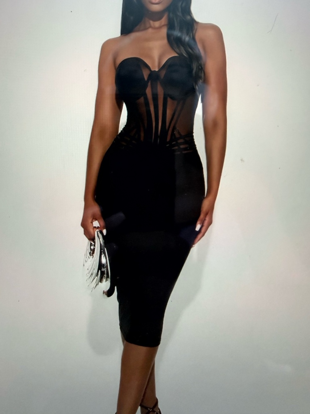 Zelia Mesh Corset Midi Fashion Nova